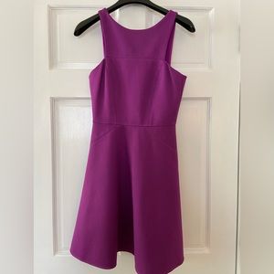 Purple sleeveless skater dress from Saks